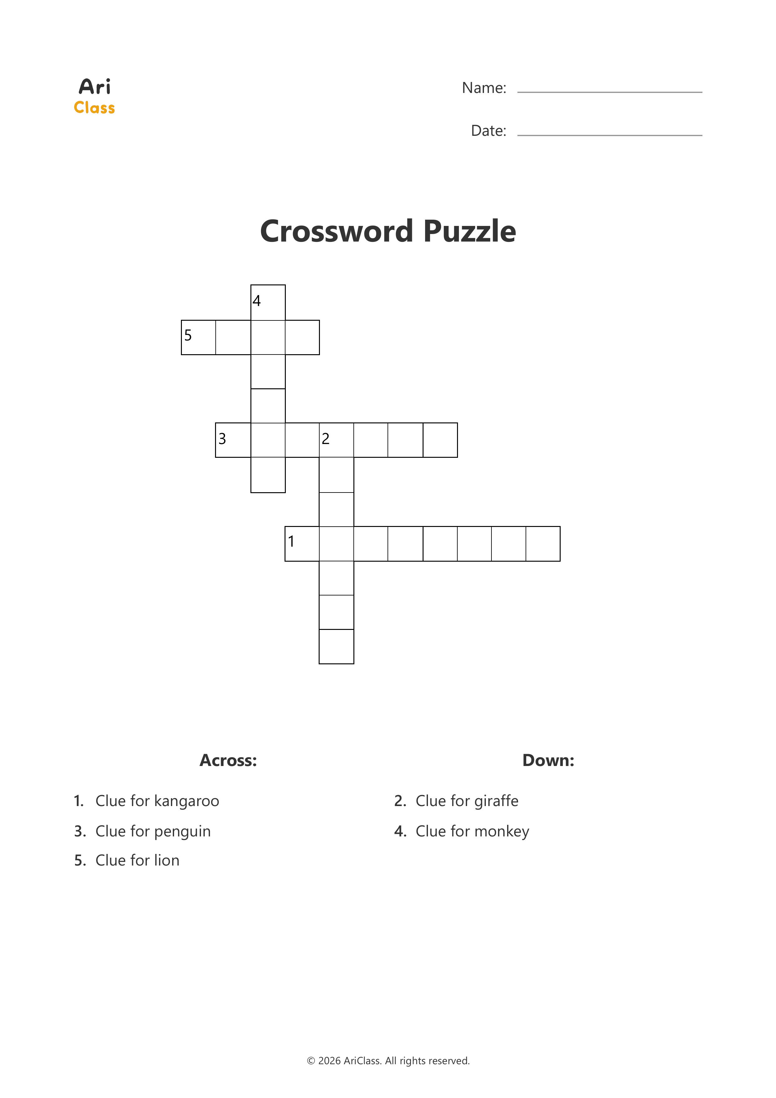 Crossword Puzzle